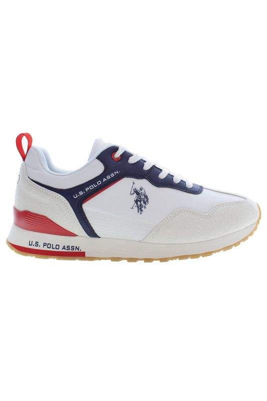 U.S. POLO ASSN. Sleek White Lace-Up Sports Sneakers