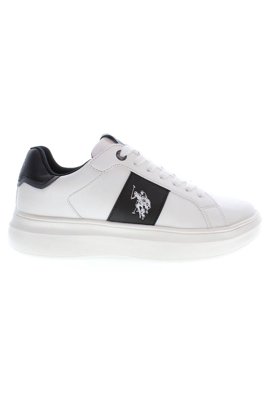 U.S. POLO ASSN. Chic White Lace-up Sports Sneakers