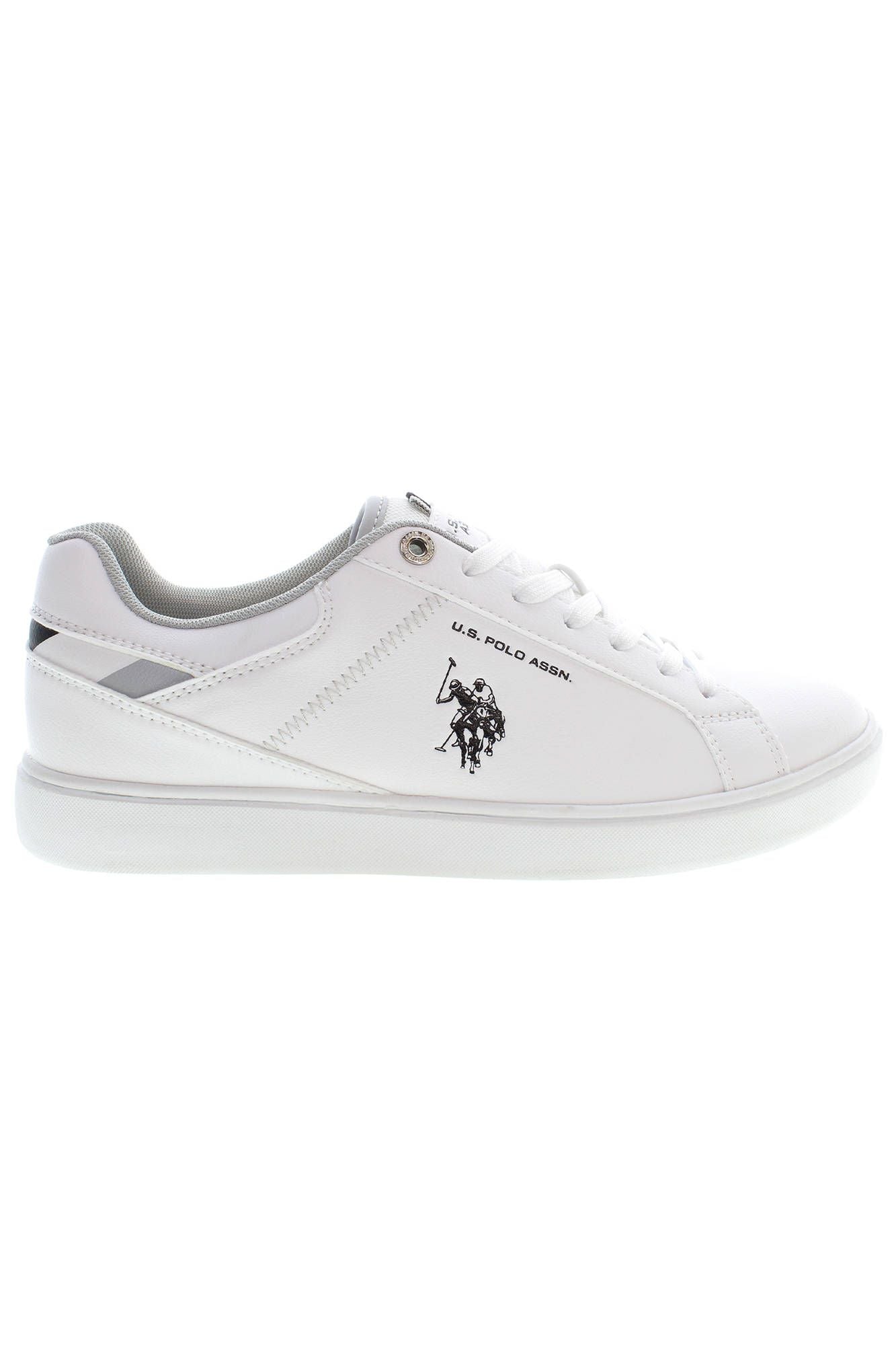 U.S. POLO ASSN. Sleek White Sneakers with Contrast Details