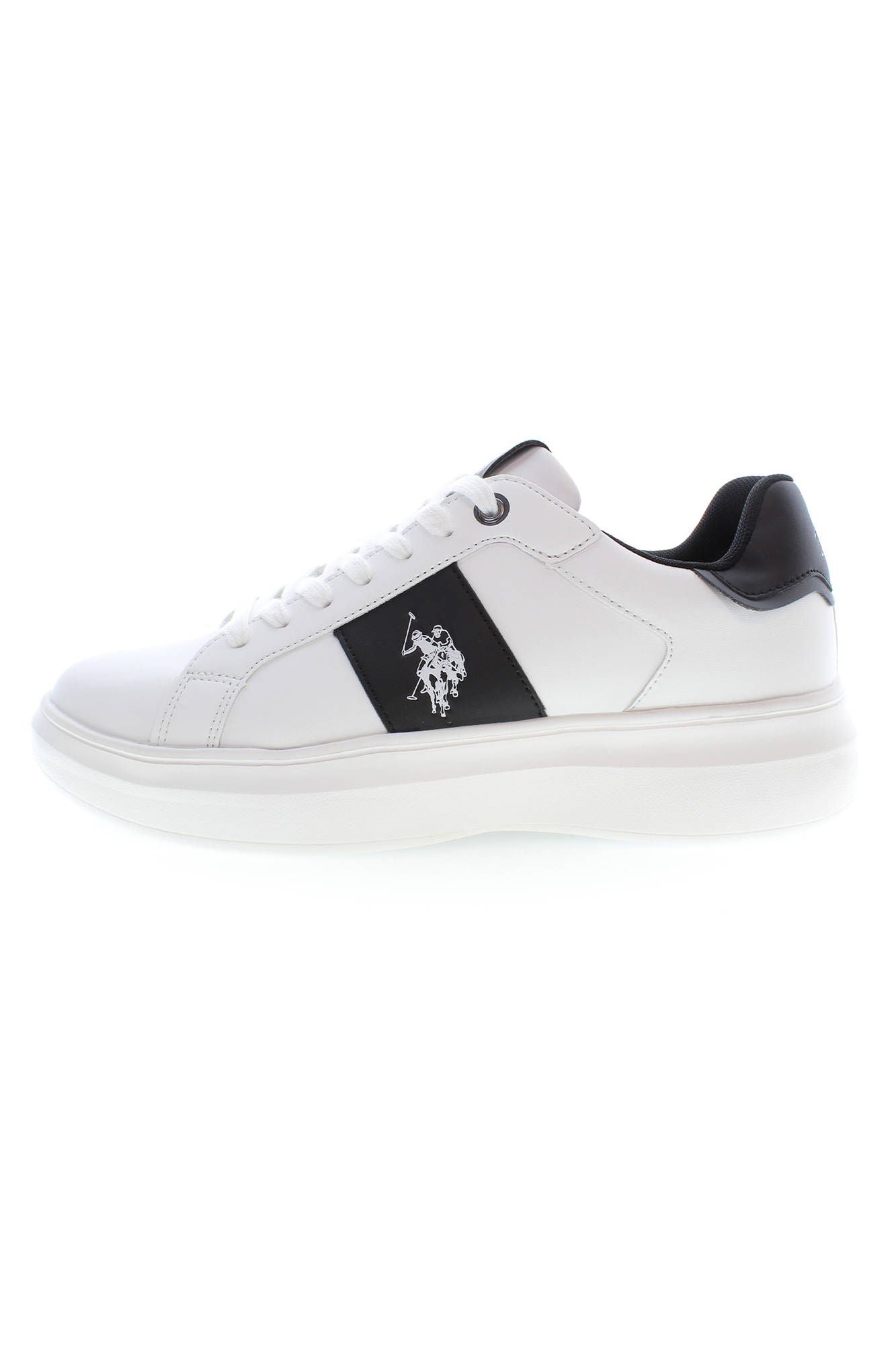 U.S. POLO ASSN. Chic White Lace-up Sports Sneakers