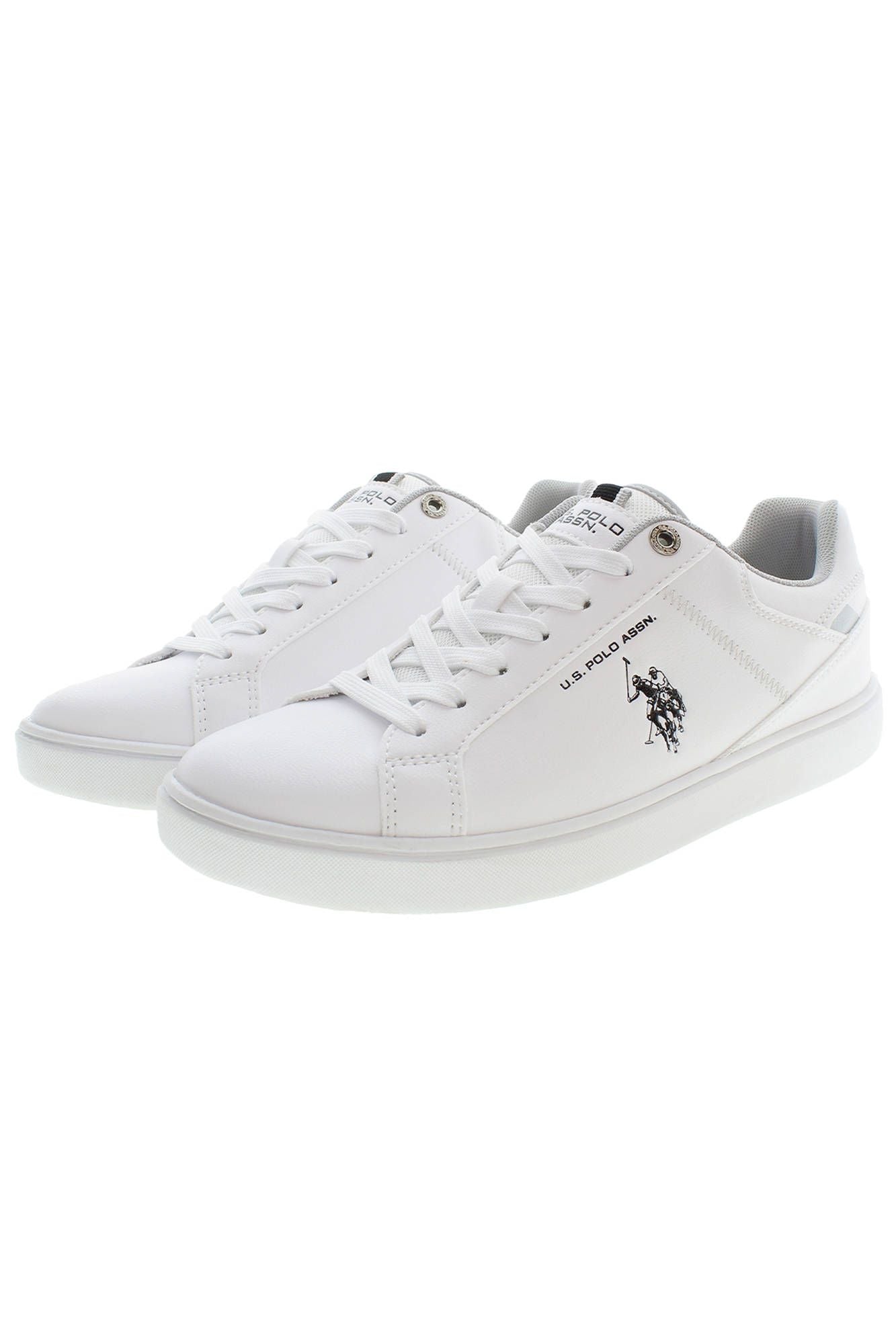 U.S. POLO ASSN. Sleek White Sneakers with Contrast Details