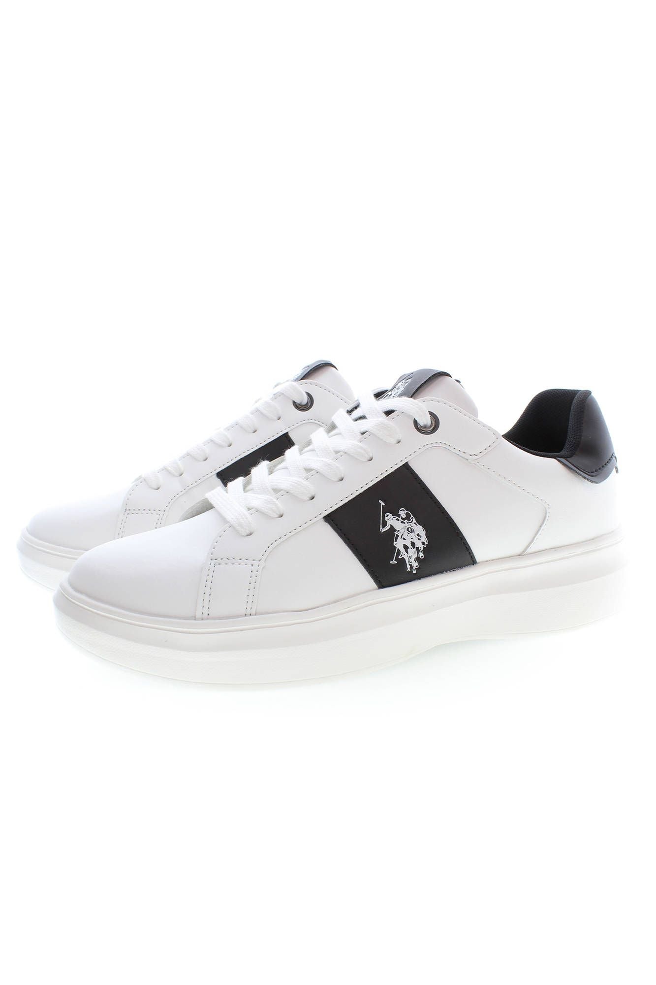 U.S. POLO ASSN. Chic White Lace-up Sports Sneakers