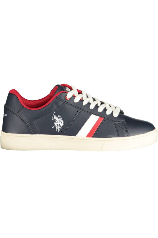 U.S. POLO ASSN. Chic Blue Eco-Leather Lace-Up Sneakers