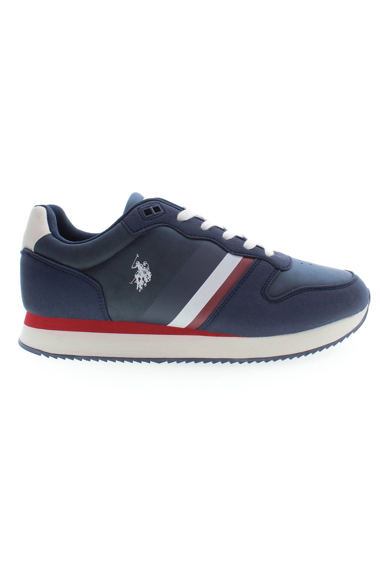 U.S. POLO ASSN. Blue Lace-Up Sneakers with Contrast Details