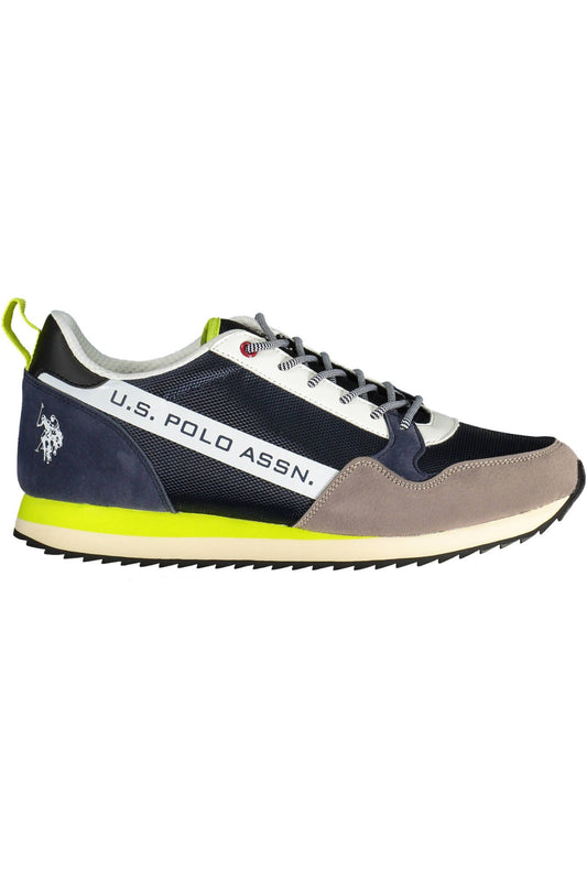 U.S. POLO ASSN. Chic Blue Lace-Up Sport Sneakers with Logo Detail