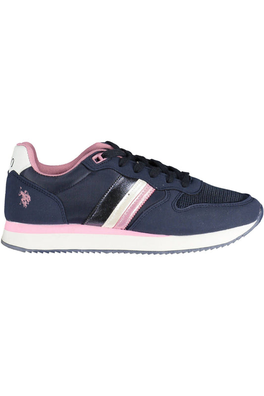 U.S. POLO ASSN. Blue Lace-Up Sports Sneakers with Logo Accent