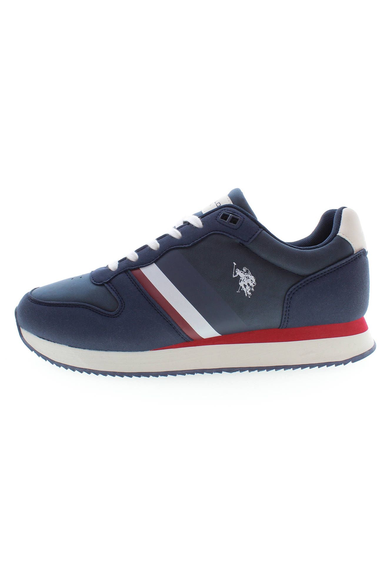 U.S. POLO ASSN. Blue Lace-Up Sneakers with Contrast Details