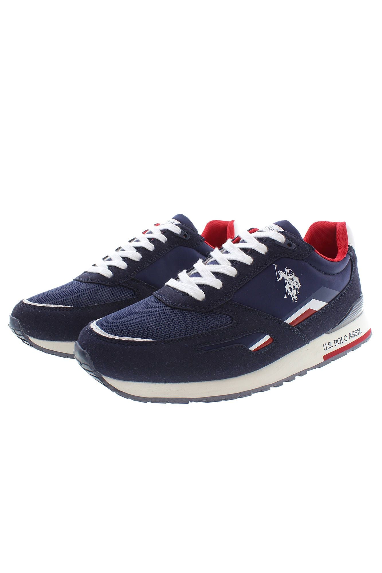 U.S. POLO ASSN. Sleek Blue Sporty Sneakers With Contrasting Laces