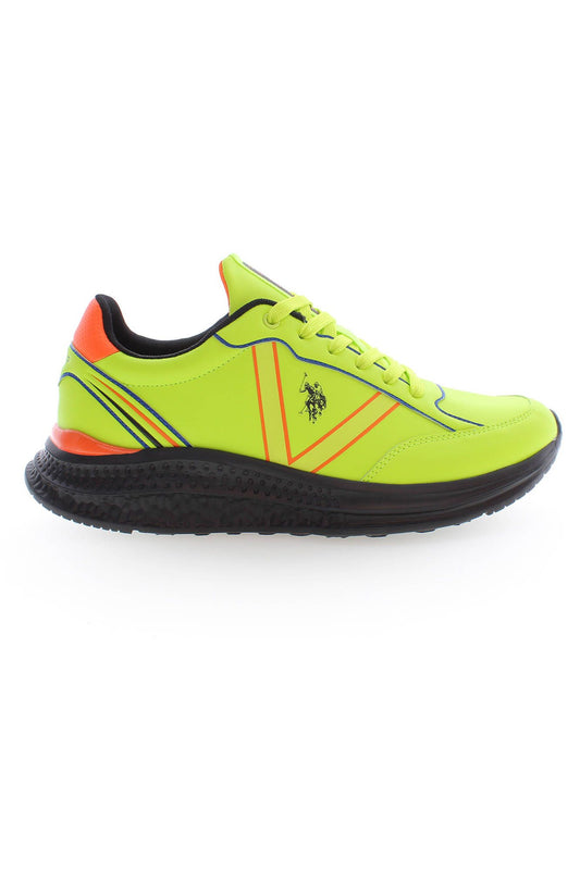 U.S. POLO ASSN. Sleek Yellow Sports Sneakers with Contrasting Details