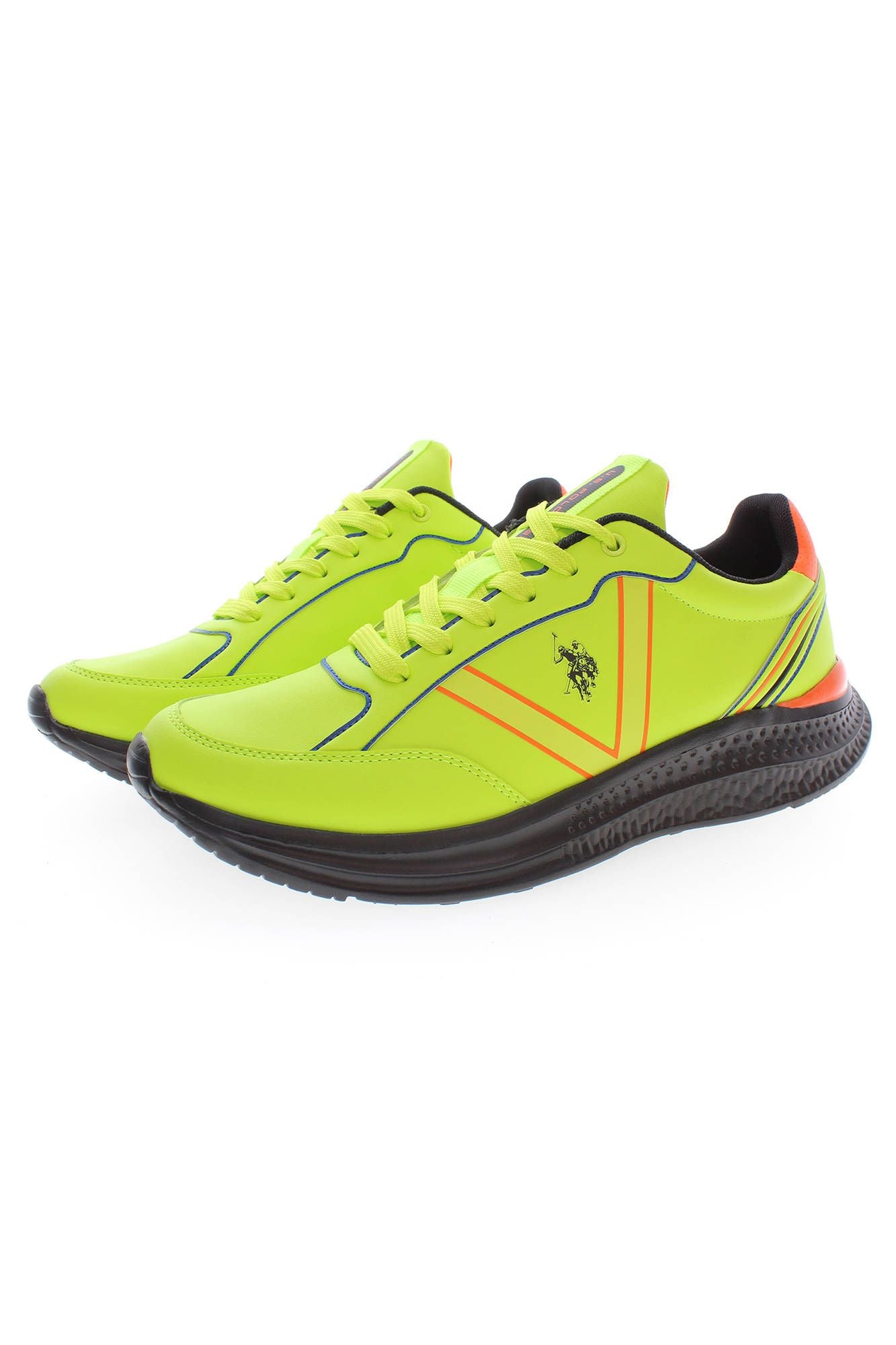 U.S. POLO ASSN. Sleek Yellow Sports Sneakers with Contrasting Details