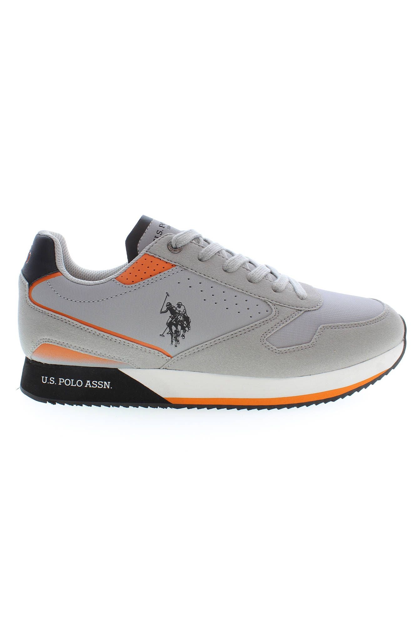 U.S. POLO ASSN. Chic Gray Sports Sneakers with Logo Detail