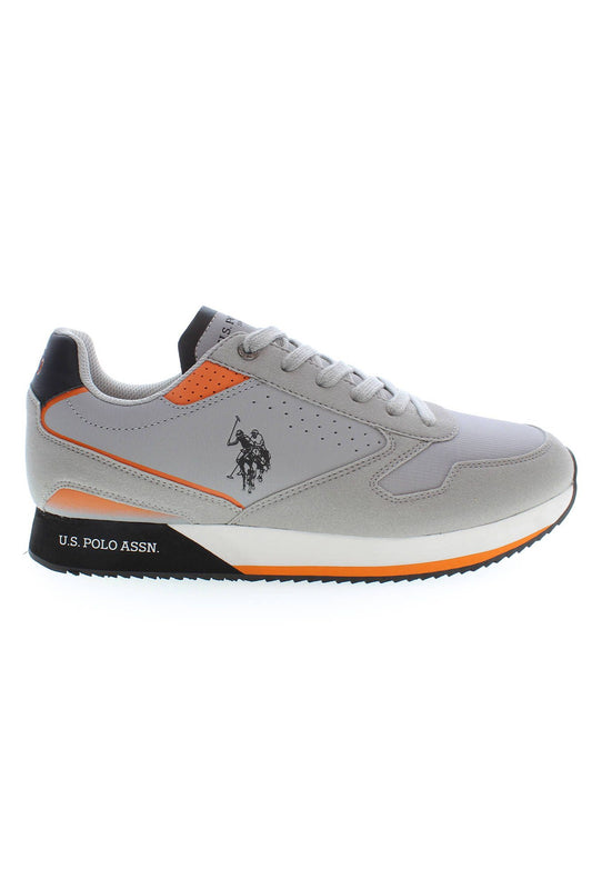 U.S. POLO ASSN. Chic Gray Sports Sneakers with Logo Detail