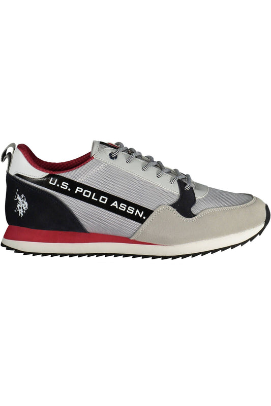 U.S. POLO ASSN. Sleek Gray Sports Sneakers with Contrasting Details