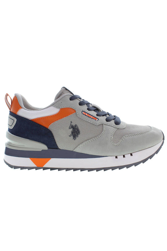 U.S. POLO ASSN. Chic Gray Sneakers with Contrast Detailing