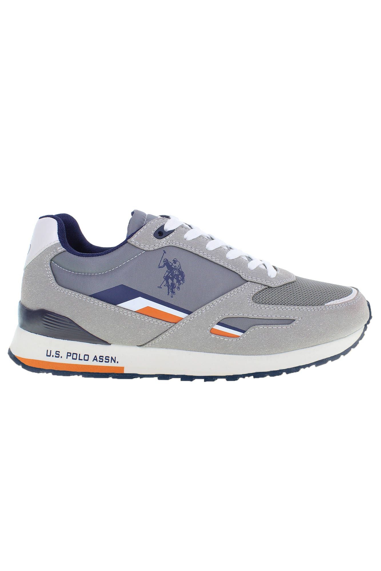 U.S. POLO ASSN. Elegant Gray Sports Sneakers with Contrasting Details