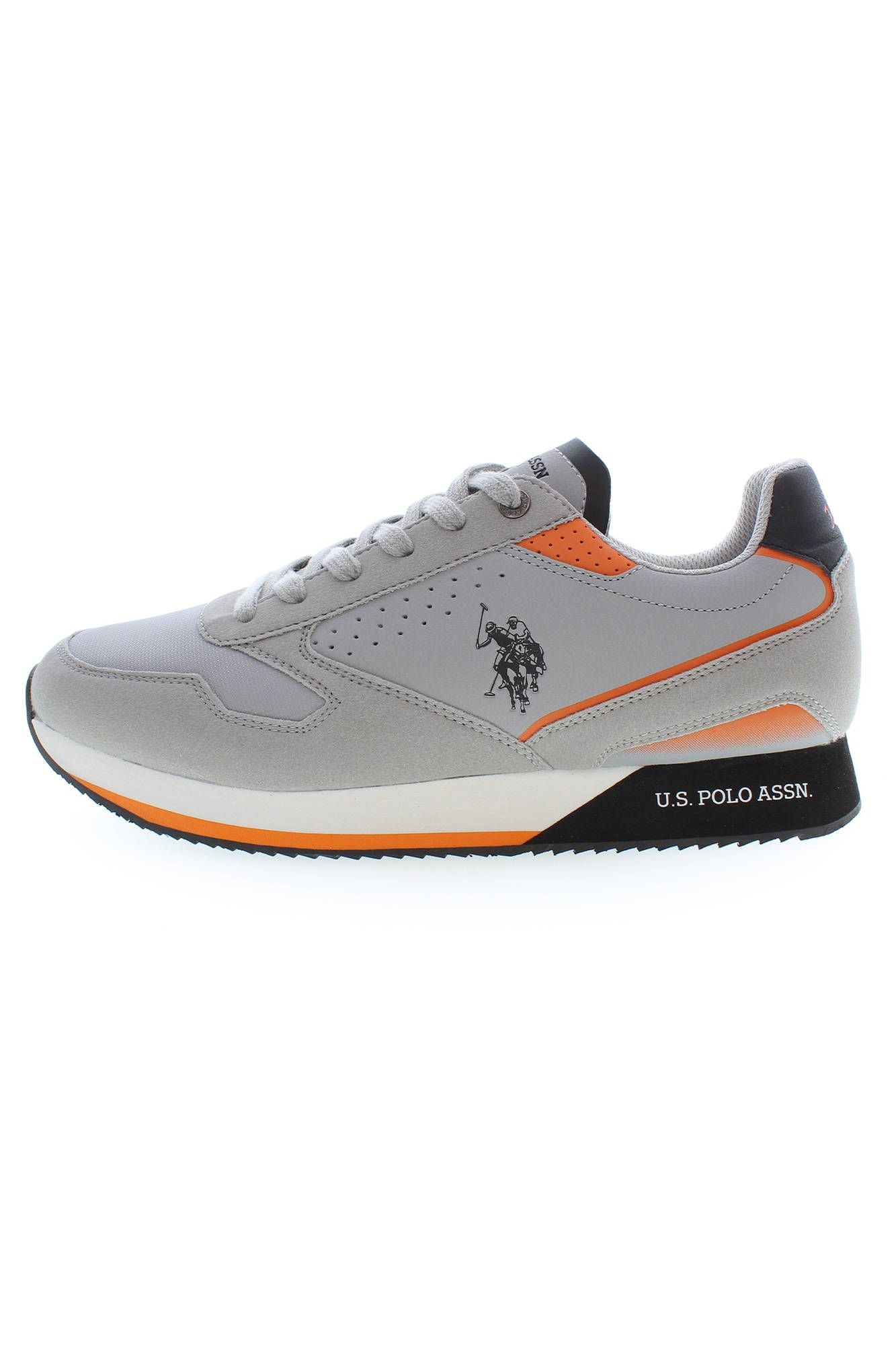 U.S. POLO ASSN. Chic Gray Sports Sneakers with Logo Detail