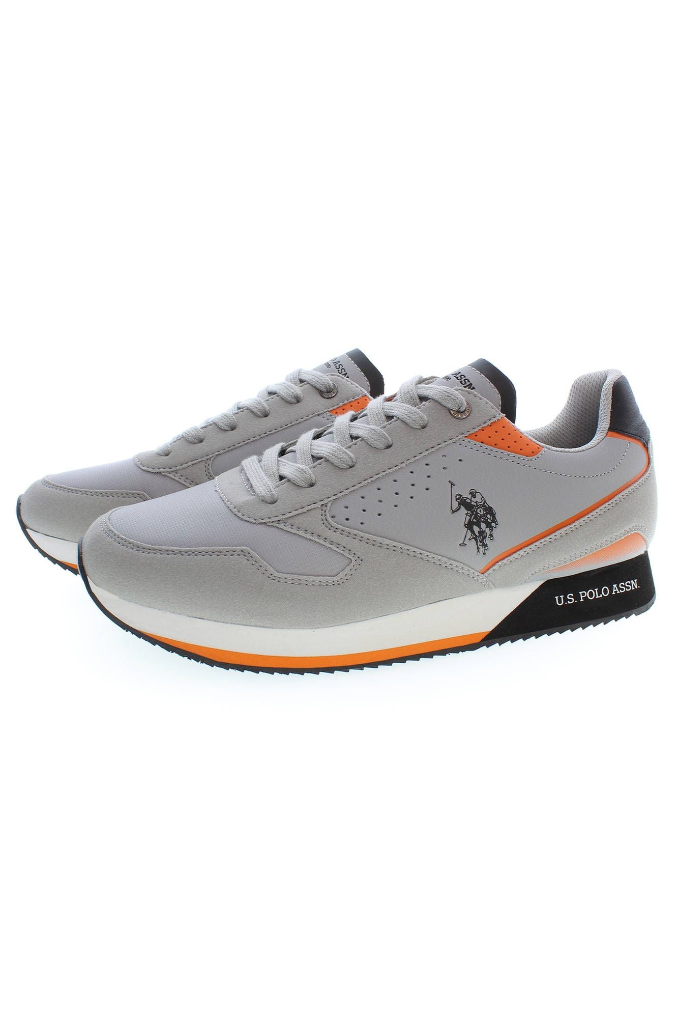 U.S. POLO ASSN. Chic Gray Sports Sneakers with Logo Detail