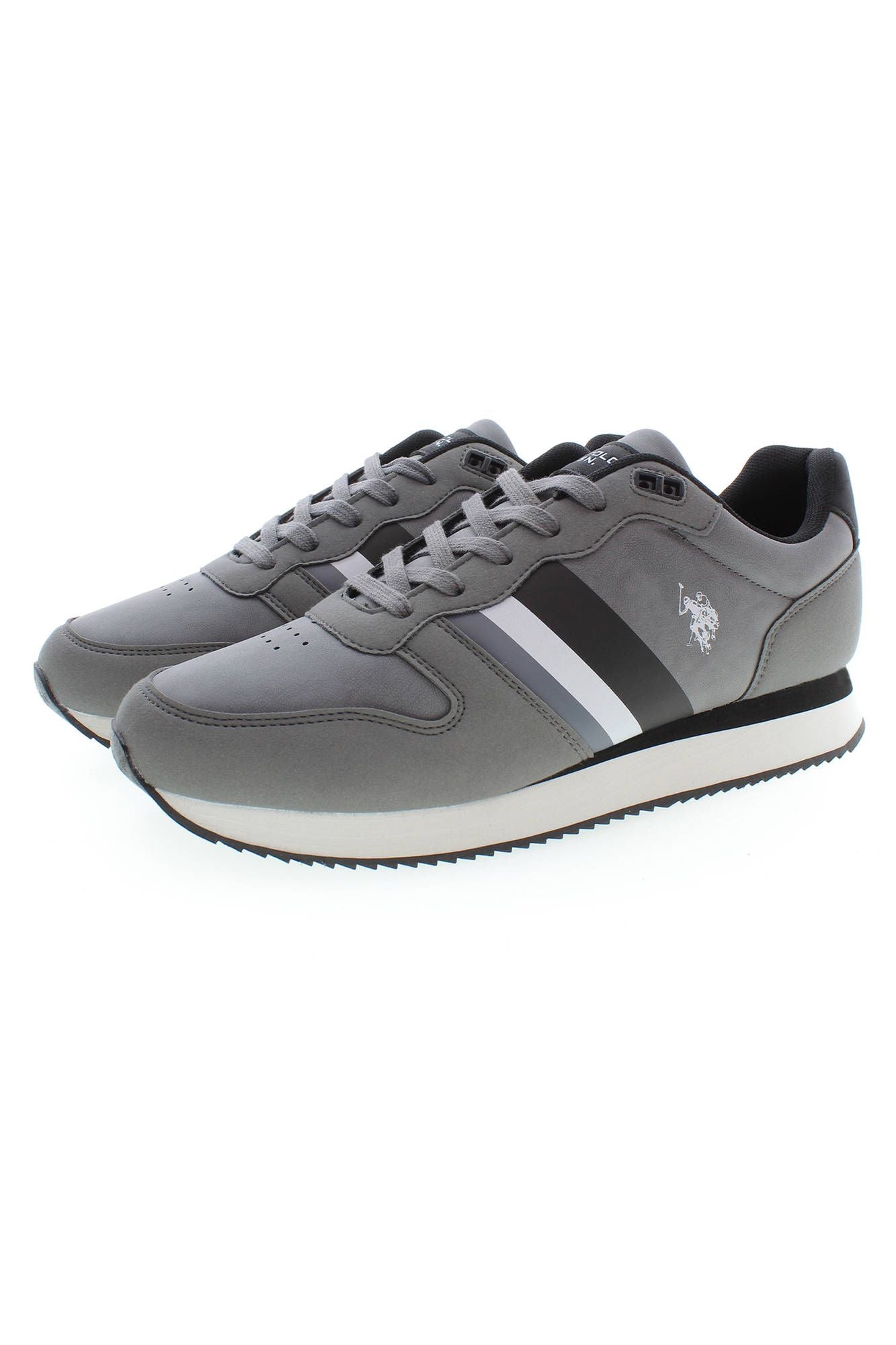 U.S. POLO ASSN. Chic Gray Sneakers with Contrasting Accents