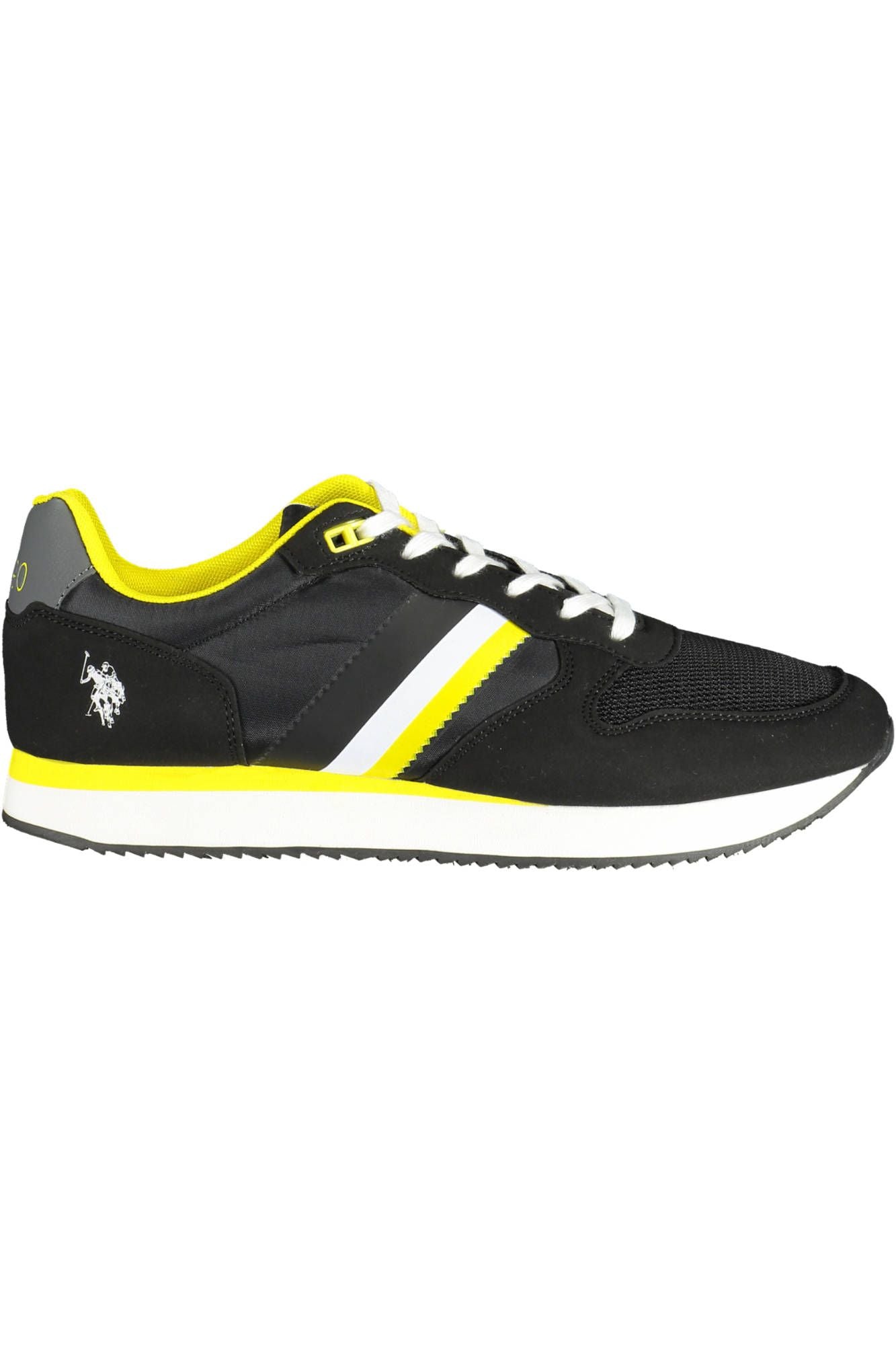 U.S. POLO ASSN. Sleek Black Laced Sports Sneakers