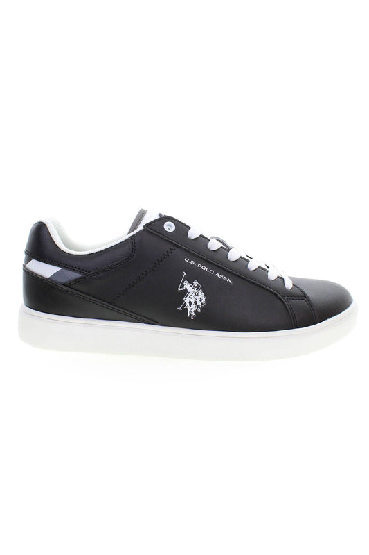 U.S. POLO ASSN. Sleek Black Laced Sports Sneakers