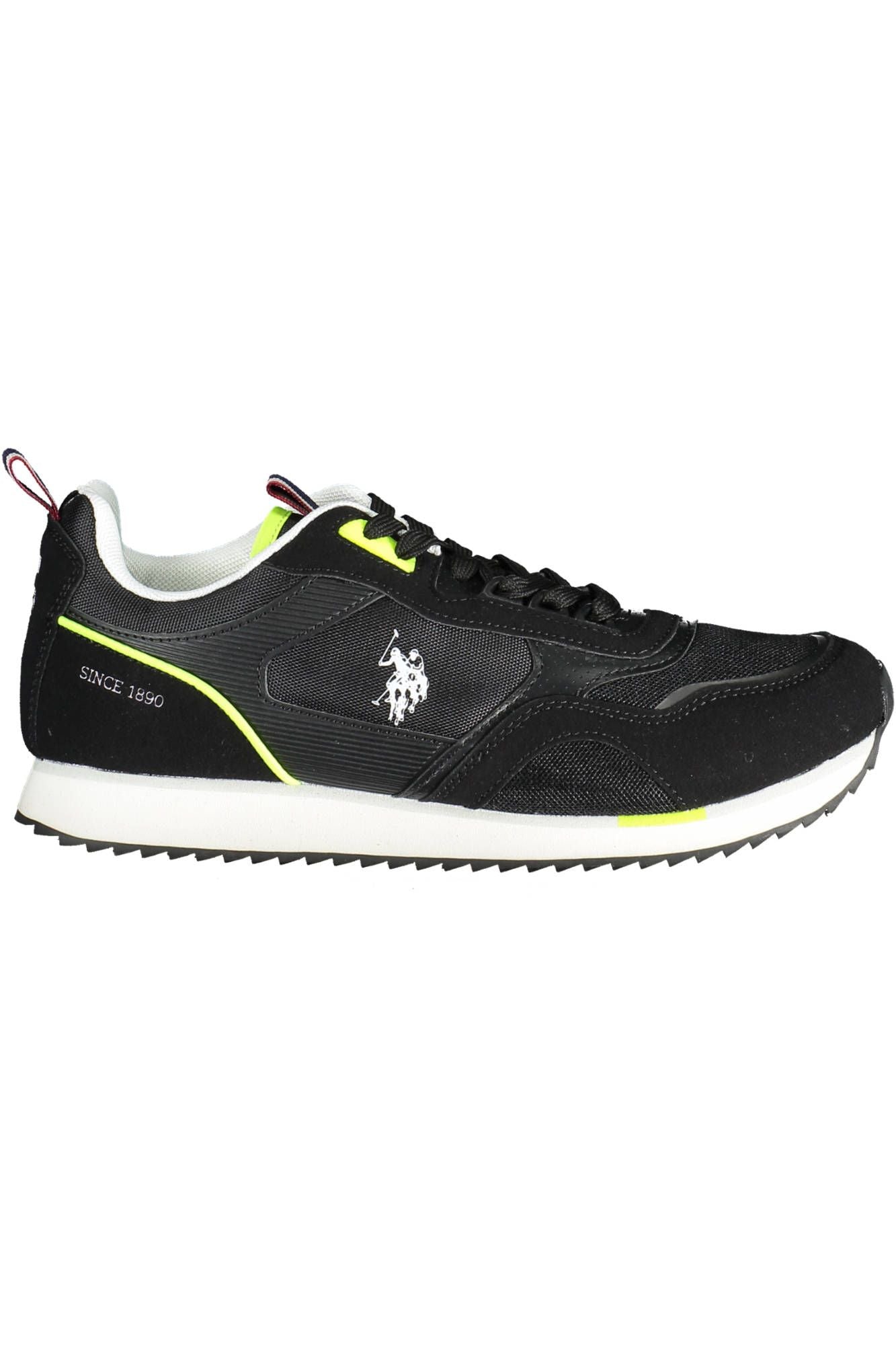 U.S. POLO ASSN. Elegant Black Polyester Sports Sneakers