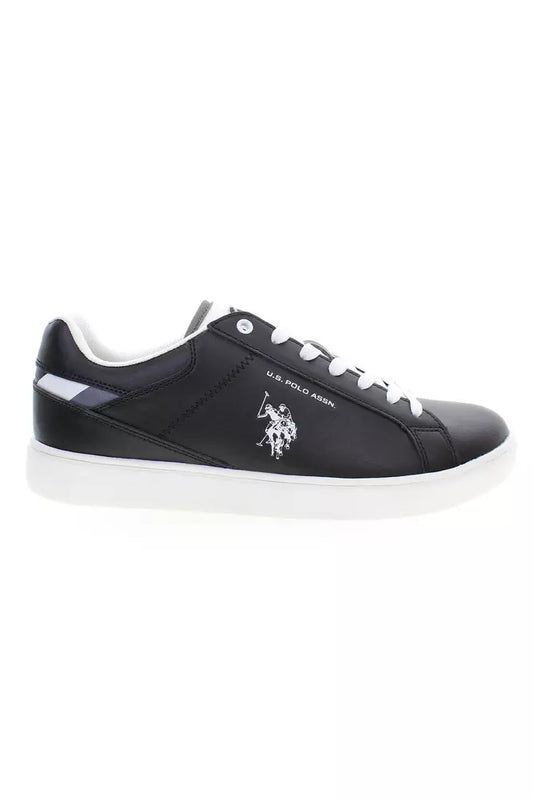 U.S. POLO ASSN. Elevate Your Game: Sleek Black Lace-Up Sneakers