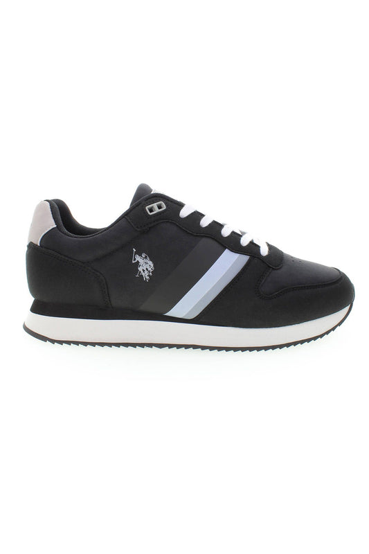 U.S. POLO ASSN. Black Lace-Up Sneakers with Logo Detail