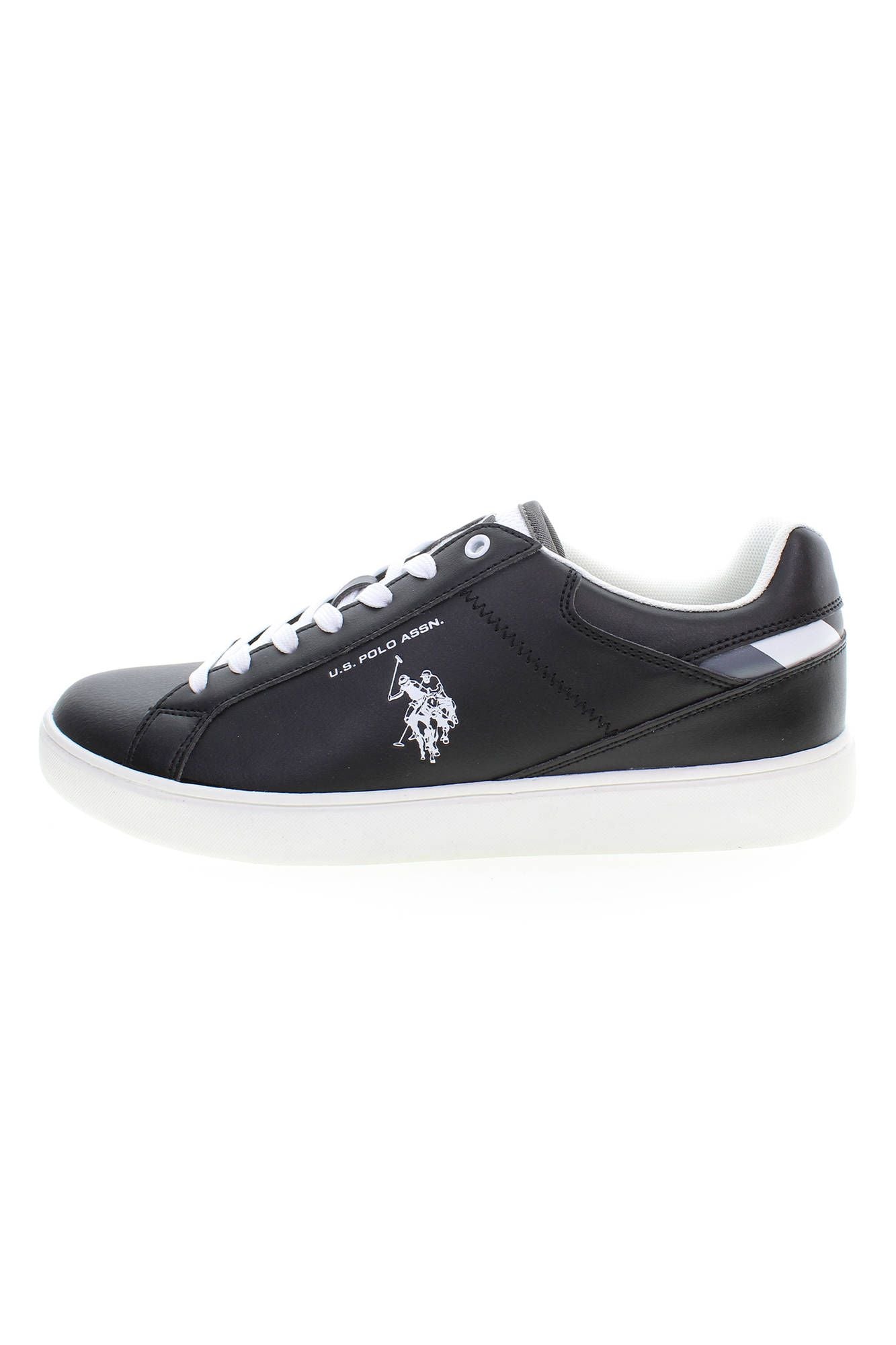 U.S. POLO ASSN. Sleek Black Laced Sports Sneakers