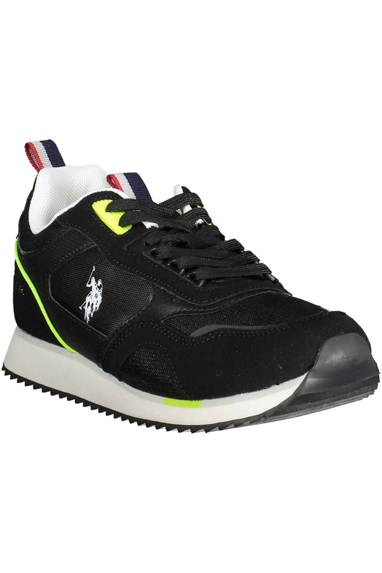 U.S. POLO ASSN. Elegant Black Polyester Sports Sneakers