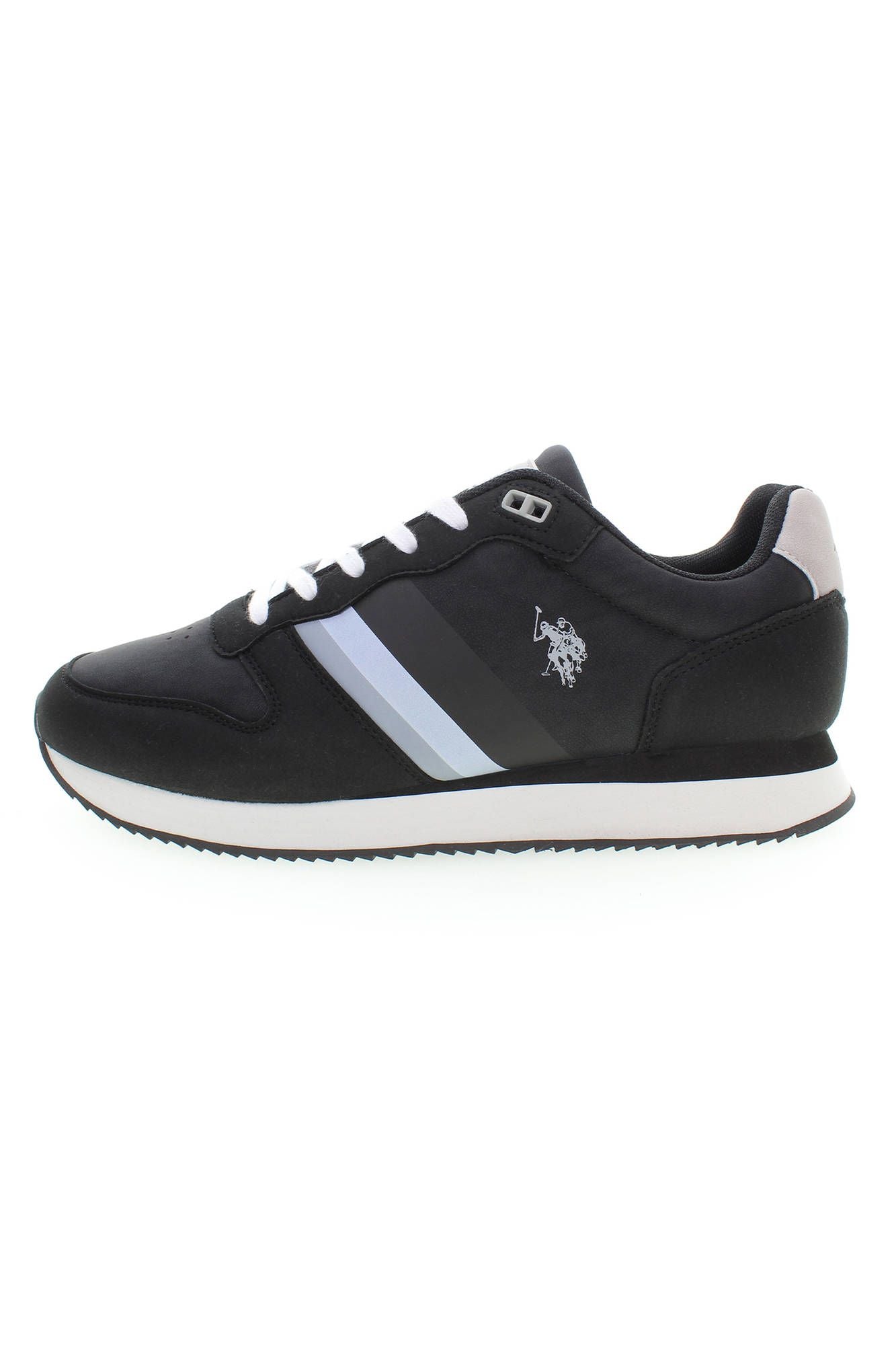 U.S. POLO ASSN. Black Lace-Up Sneakers with Logo Detail