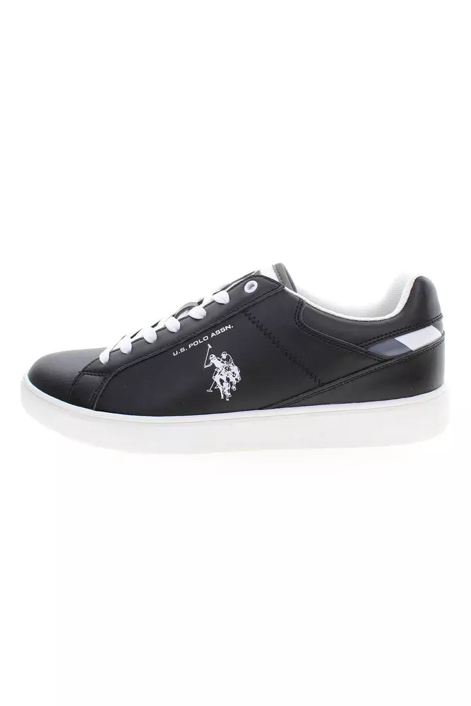 U.S. POLO ASSN. Elevate Your Game: Sleek Black Lace-Up Sneakers