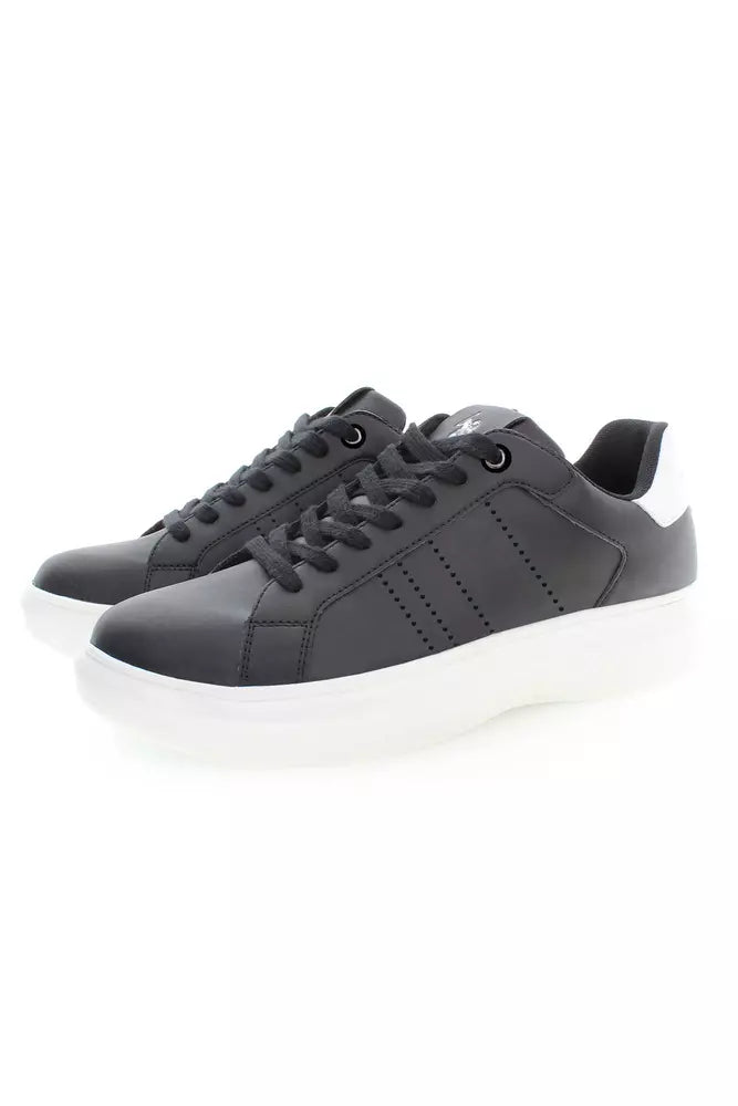 U.S. POLO ASSN. Elevated Black Lace-Up Sneakers