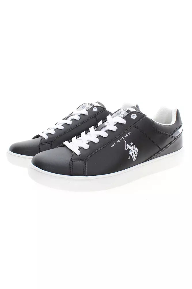 U.S. POLO ASSN. Elevate Your Game: Sleek Black Lace-Up Sneakers