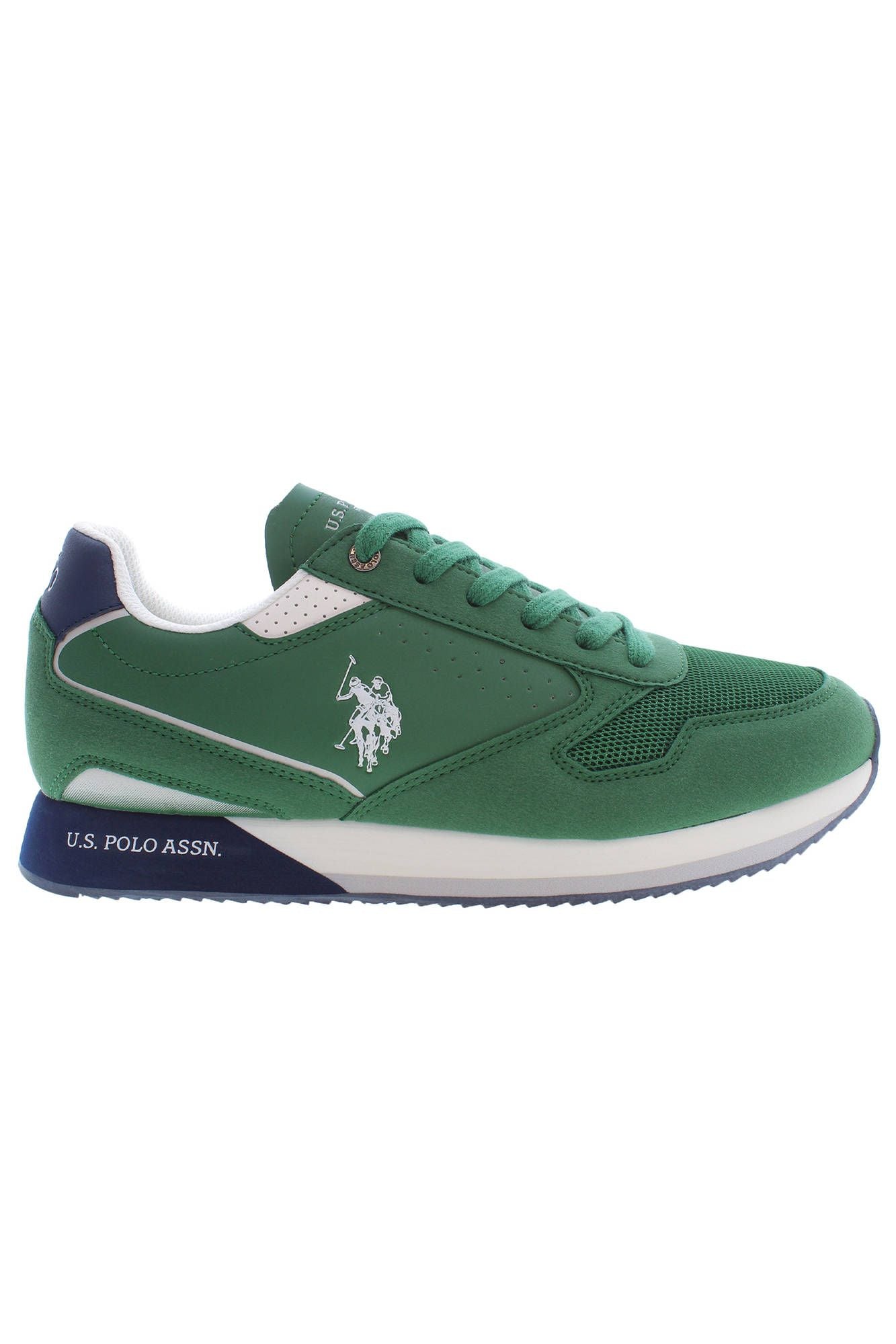 U.S. POLO ASSN. Elegant Green Lace-Up Sports Sneakers