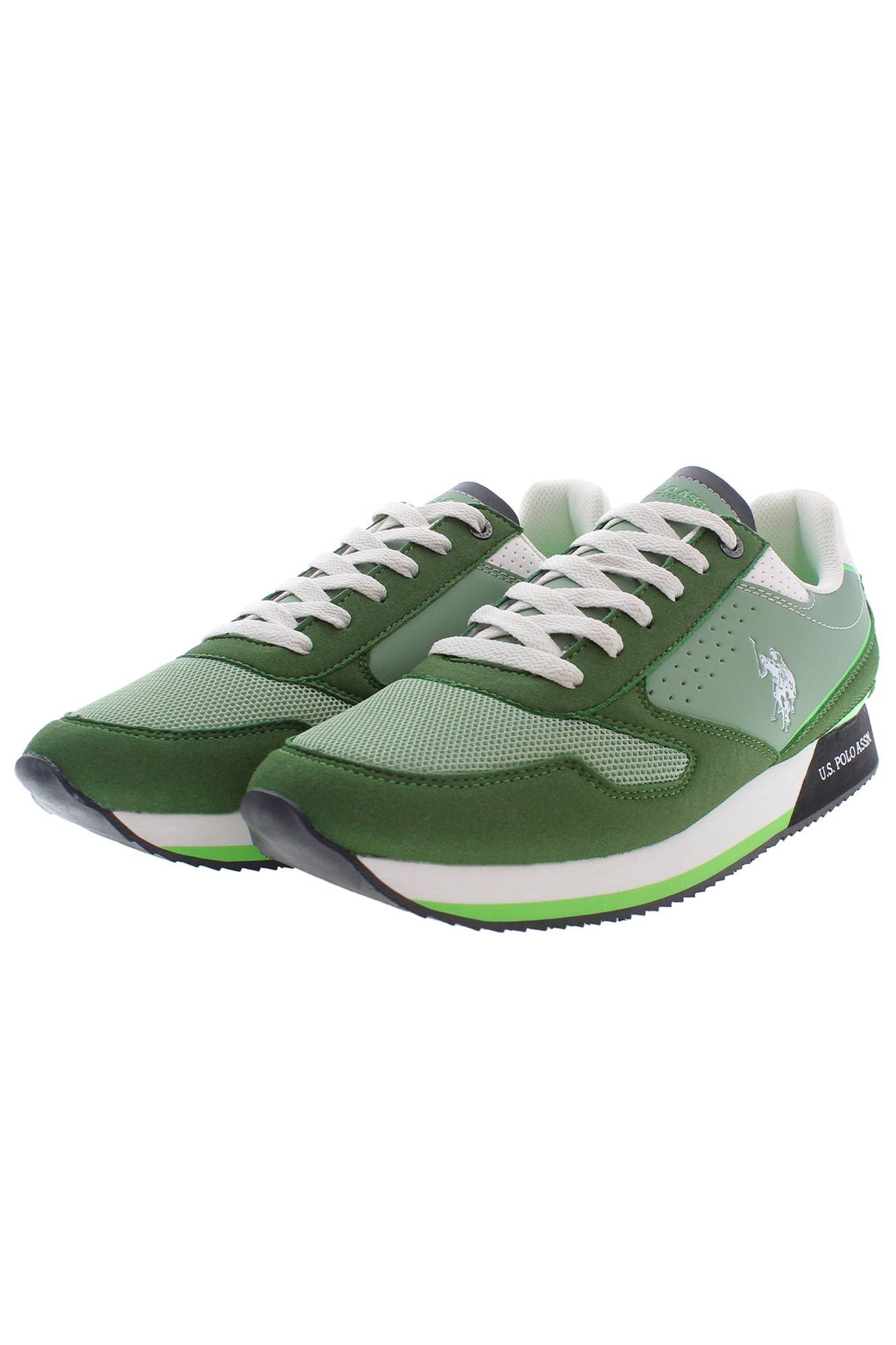 U.S. POLO ASSN. Sleek Green Sneakers with Iconic Logo Accents