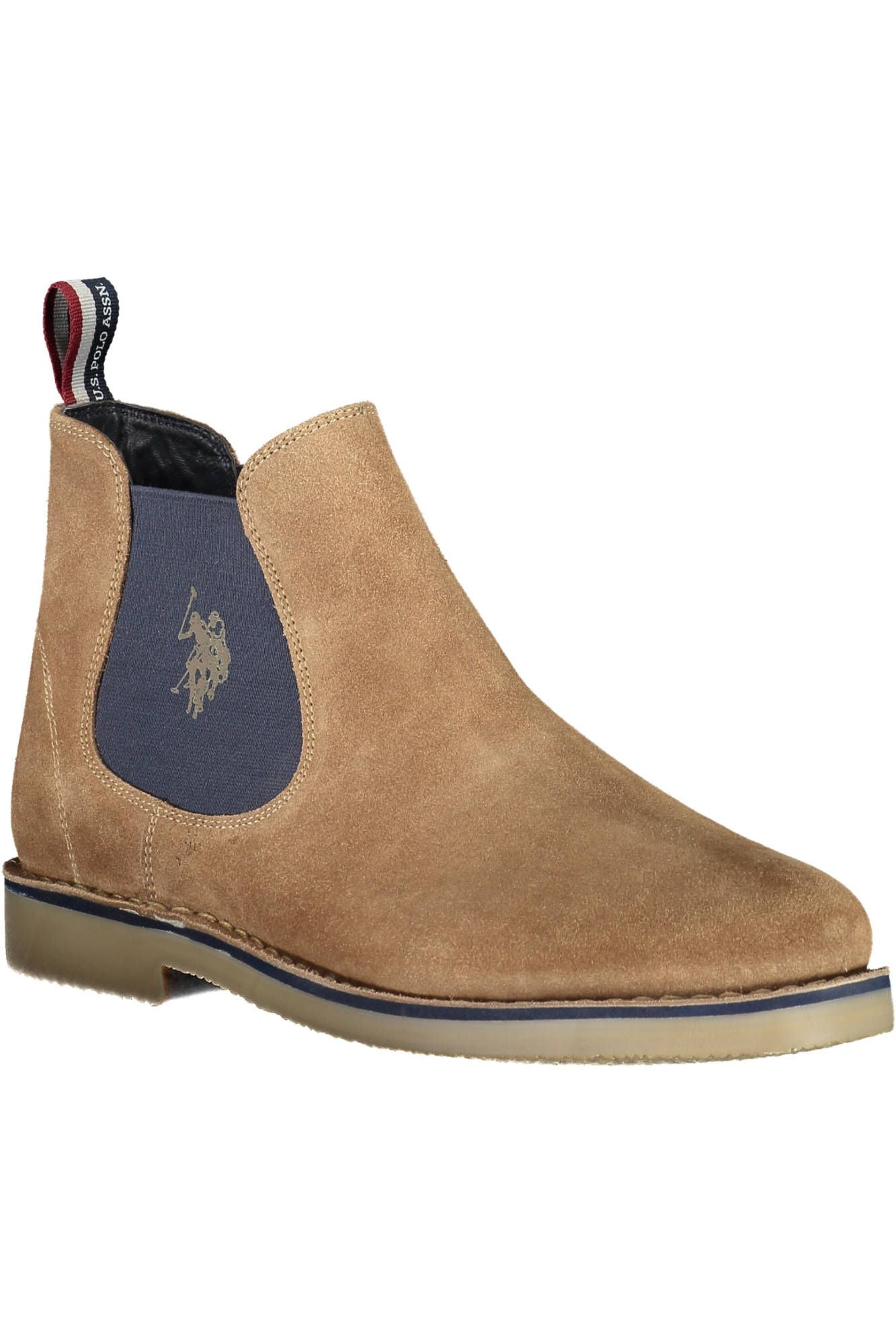 U.S. POLO ASSN. Chic Beige Ankle Boots with Contrasting Details