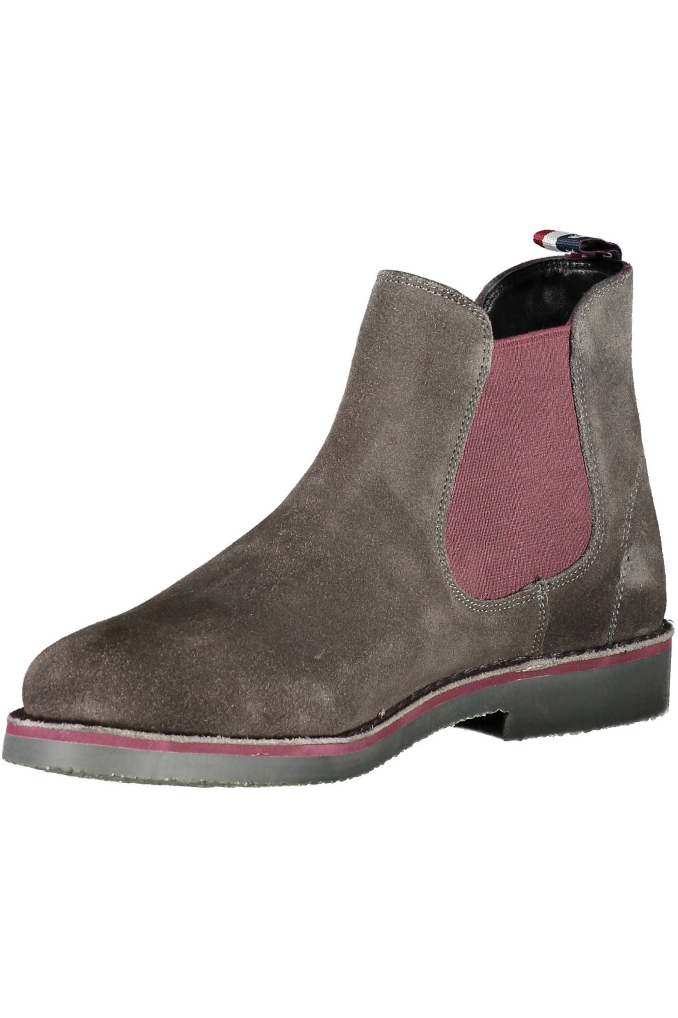 U.S. POLO ASSN. Elegant Gray Ankle Boots with Contrasting Details