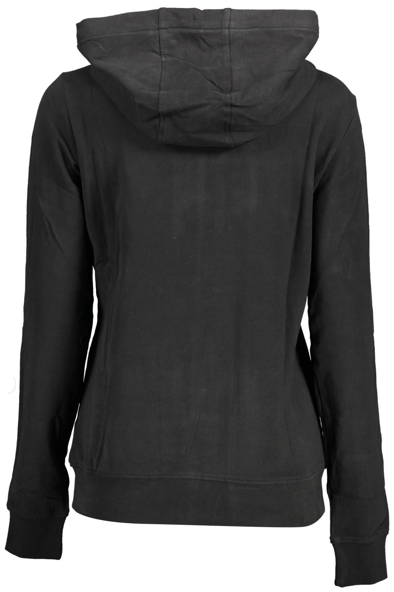 U.S. POLO ASSN. Chic Black Hooded Zip-Up Sweatshirt with Logo