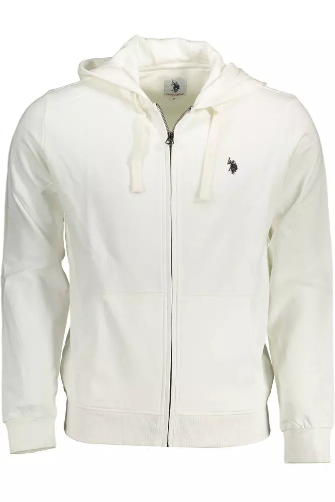 U.S. POLO ASSN. Classic White Hooded Zip Sweatshirt