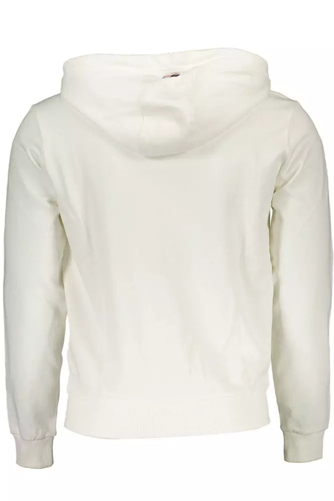 U.S. POLO ASSN. White Zip-Up Hooded Sweatshirt with Embroidery