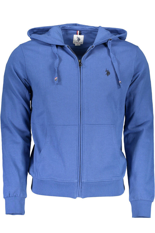 U.S. POLO ASSN. Classic Zip-Up Hooded Blue Sweatshirt