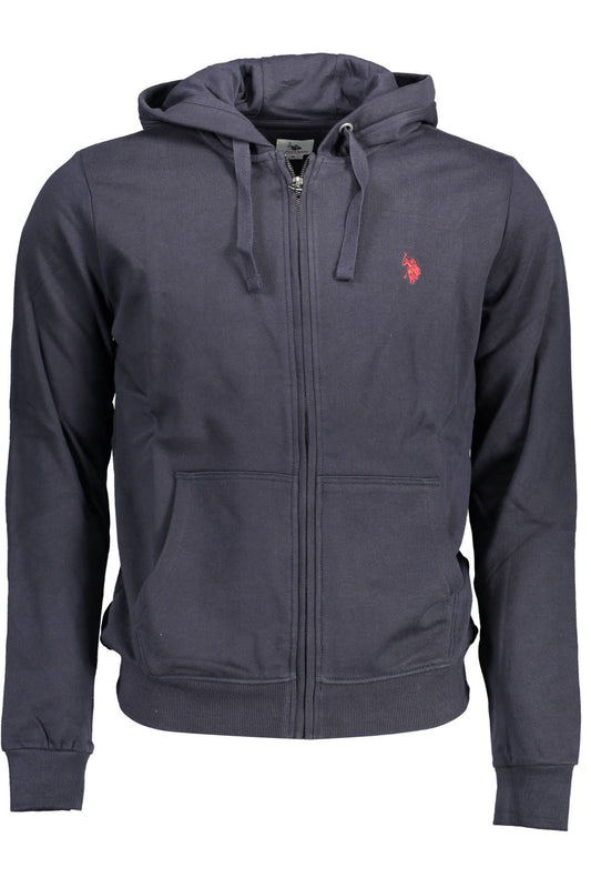 U.S. POLO ASSN. Elegant Blue Hooded Zip Sweatshirt