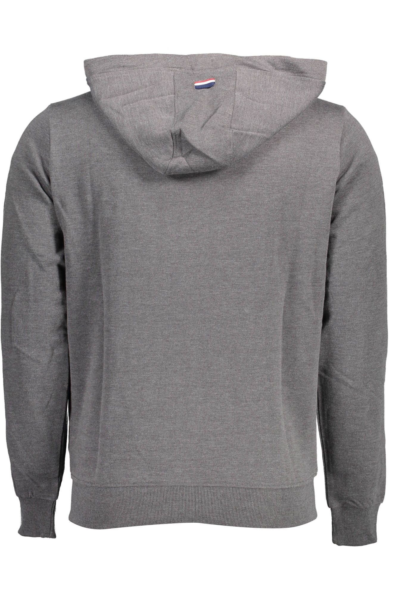 U.S. POLO ASSN. Chic Gray Hooded Sweatshirt with Embroidered Logo