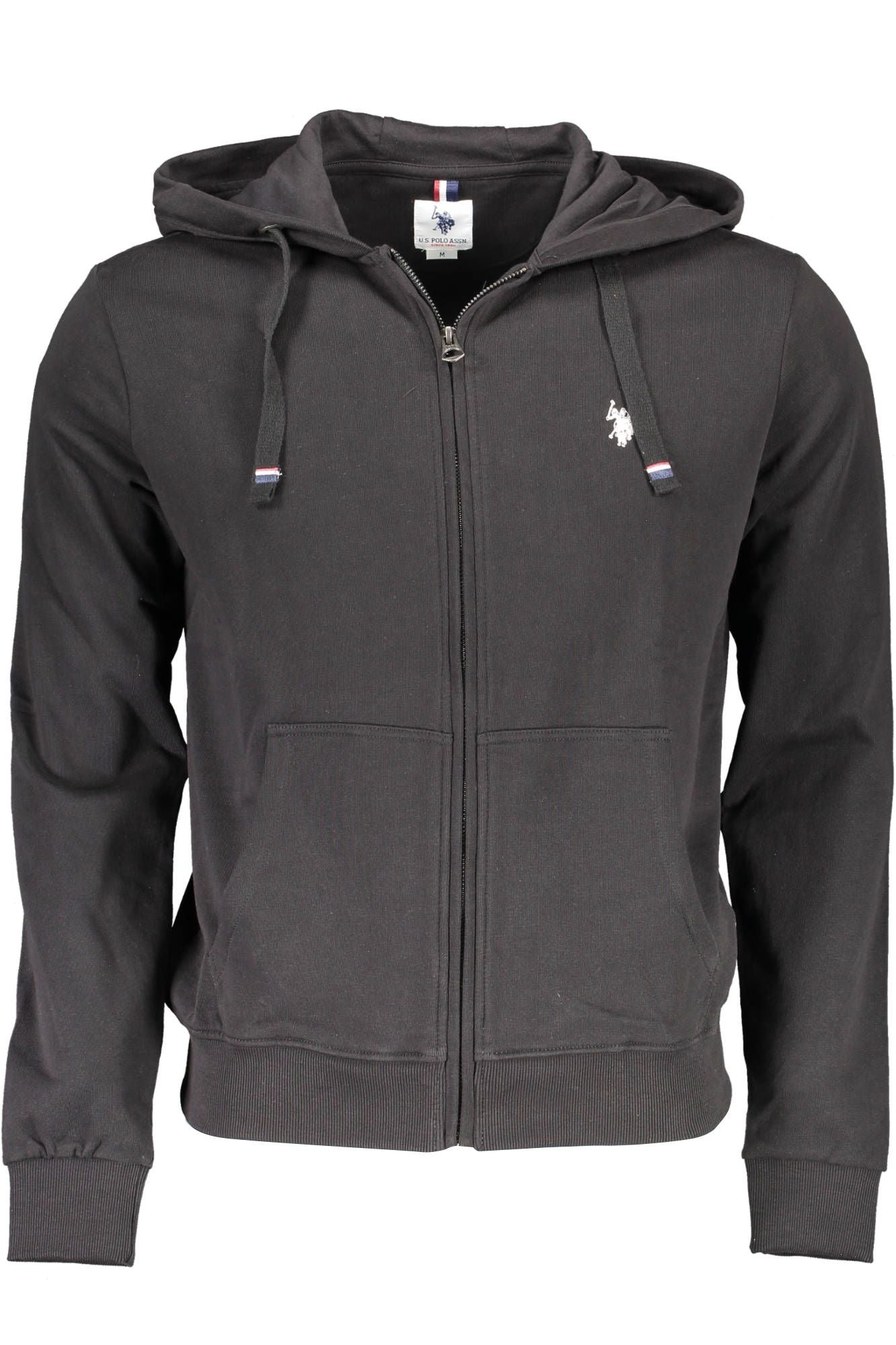 U.S. POLO ASSN. Elegant Black Cotton Hooded Sweatshirt