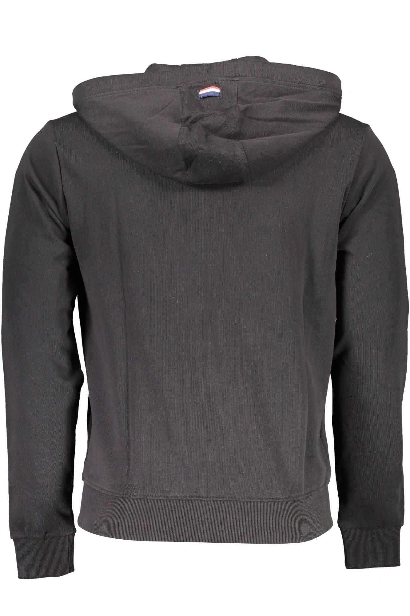 U.S. POLO ASSN. Elegant Black Cotton Hooded Sweatshirt