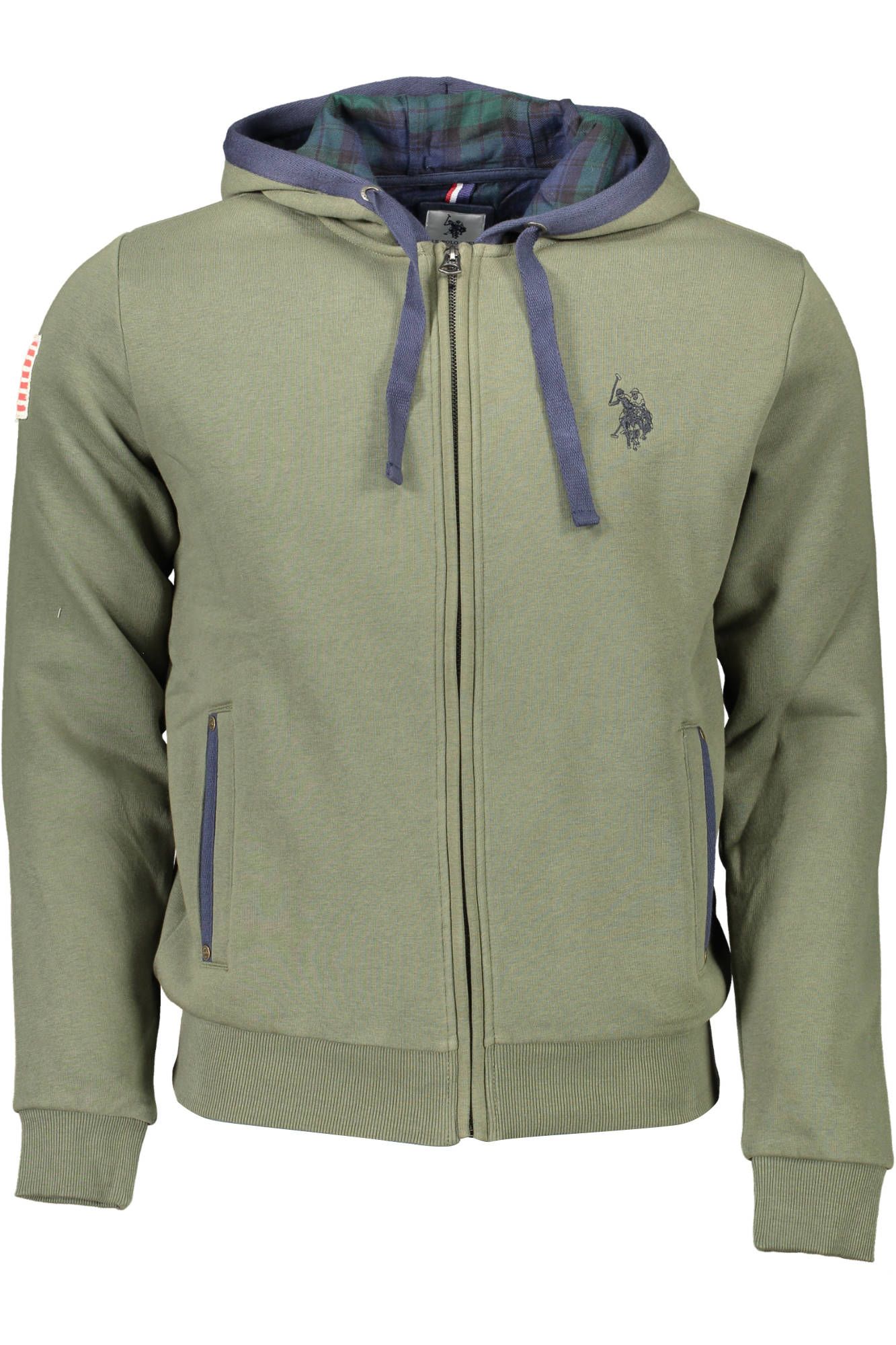 U.S. POLO ASSN. Elegant Green Cotton Hooded Sweatshirt