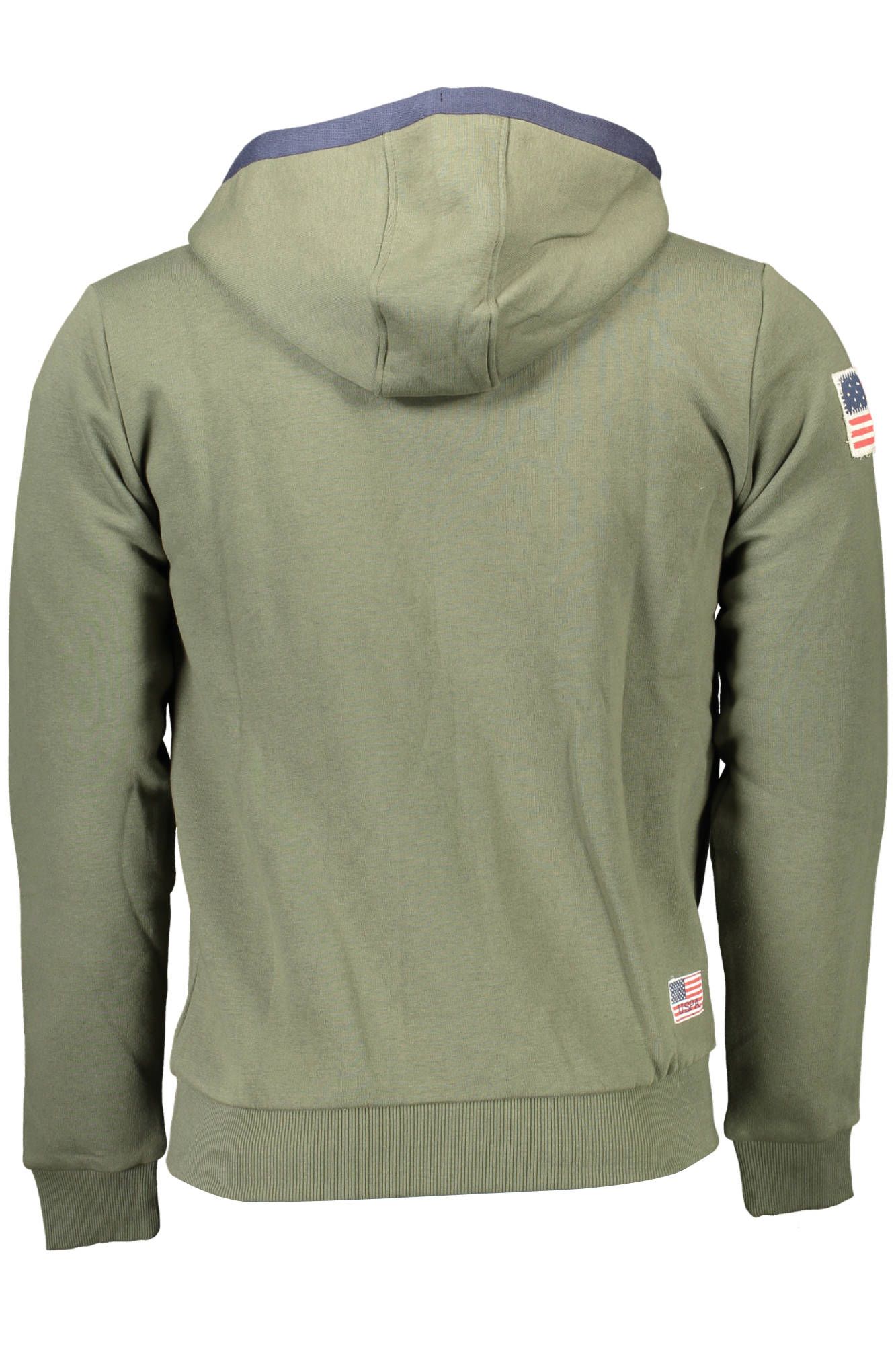 U.S. POLO ASSN. Elegant Green Cotton Hooded Sweatshirt