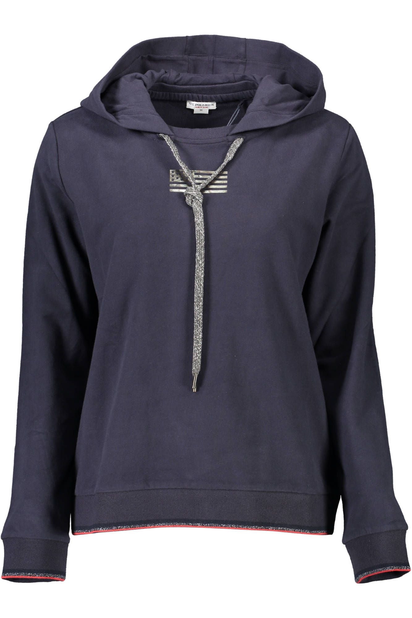 U.S. POLO ASSN. Chic Blue Hooded Sweatshirt with Contrasting Details