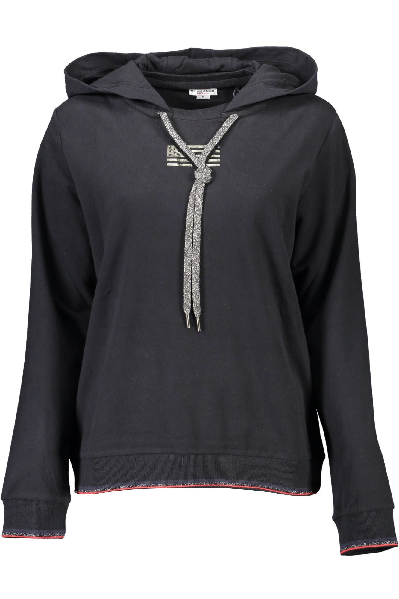 U.S. POLO ASSN. Chic Hooded Sweatshirt with Contrast Details