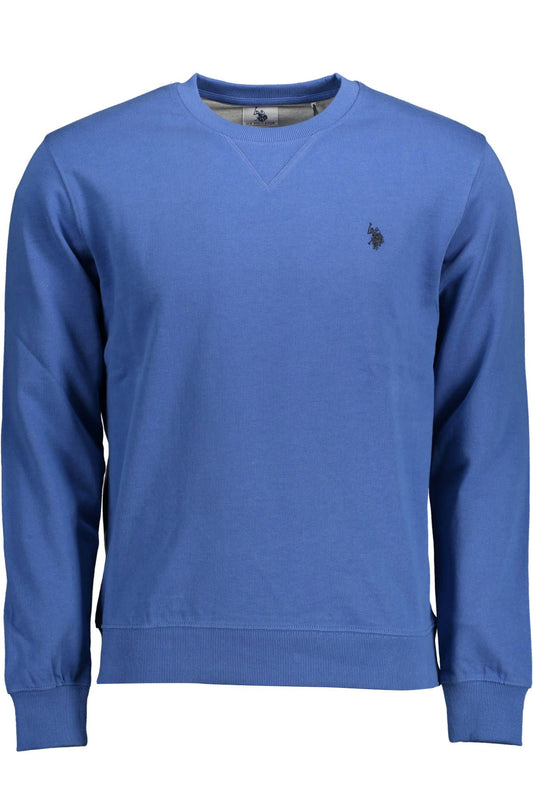 U.S. POLO ASSN. Contrast Detail Embroidered Blue Sweater